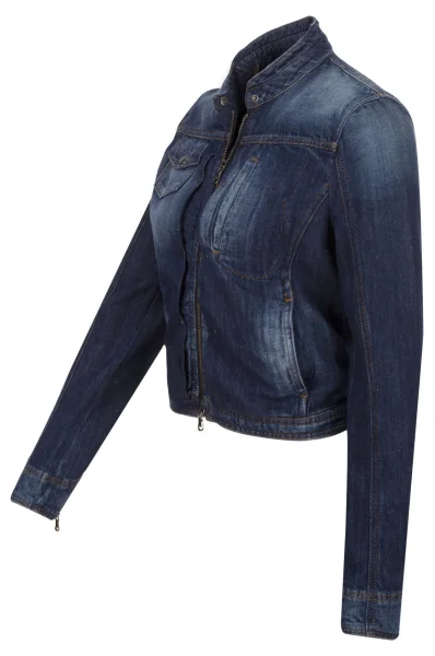 Kurtka jeansowa | Regular Fit | z dodatkiem lnu Emporio Armani granatowy