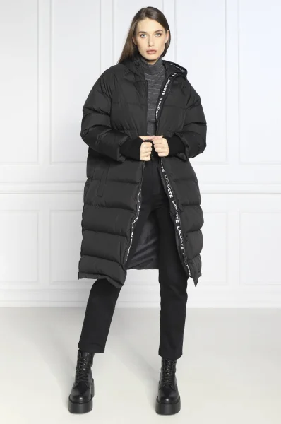 пуховий пальто Lacoste чорний