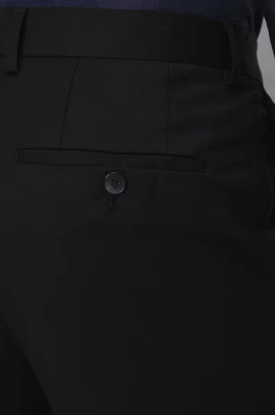 Wełniane spodnie Gibson | Slim Fit BOSS BLACK czarny