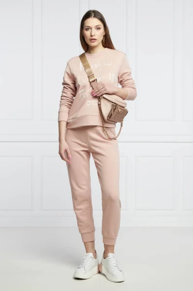 Spodnie dresowe | Regular Fit Elisabetta Franchi pudrowy róż