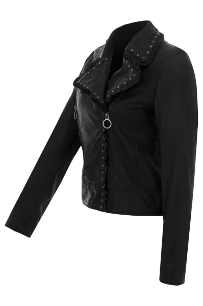 Alhambra Leather Jacket Pinko black