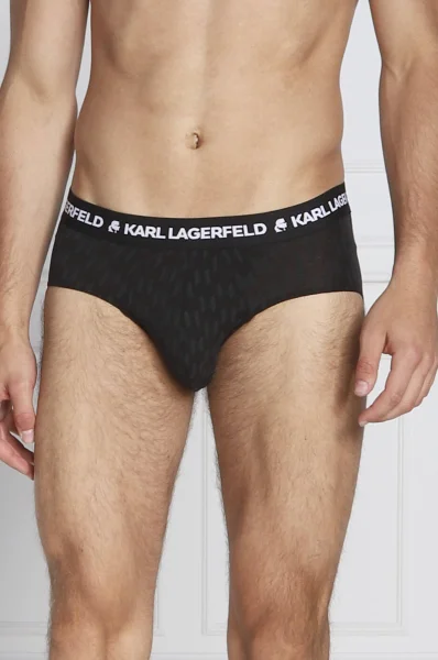 Slipy 3-pack Karl Lagerfeld czarny
