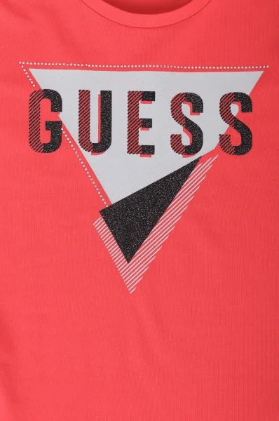 T-shirt Triangle GUESS czerwony