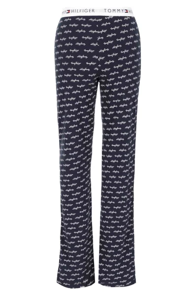Spodnie od piżamy Iconic print Tommy Hilfiger granatowy