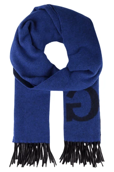 Double sided scarf Men-Z  HUGO navy blue