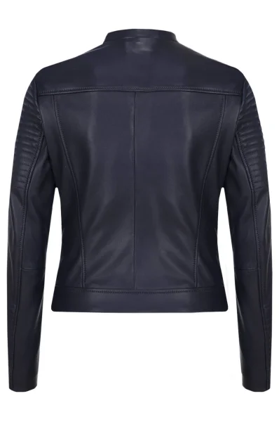 Saviza Leather Jacket BOSS BLACK navy blue