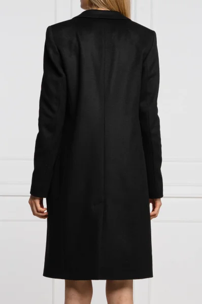 Wełniany płaszcz Canati4 | z dodatkiem kaszmiru BOSS BLACK czarny