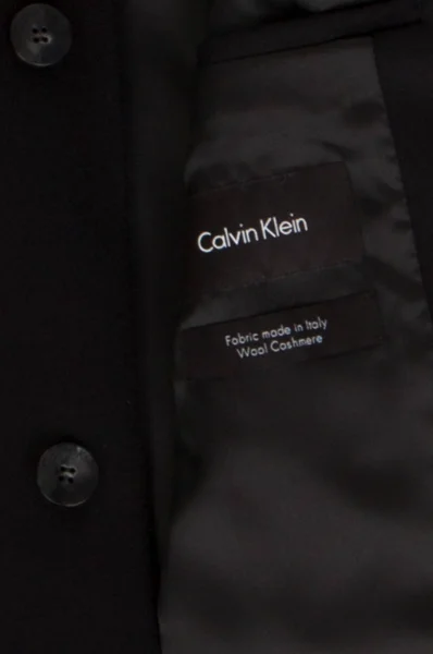 Wełniany płaszcz Carlo Calvin Klein czarny