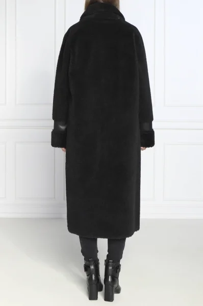 Reversible shearling coat | Regular Fit Liu Jo Sport black