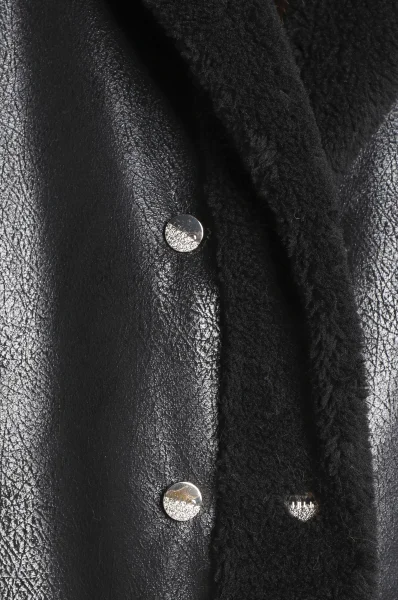 Reversible shearling coat | Regular Fit Liu Jo Sport black