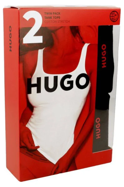 Tank top Hugo Slim VEST Fit Bodywear | Czarny | TWIN 2-pack
