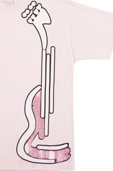 T-shirt Disordinato Pinko pudrowy róż