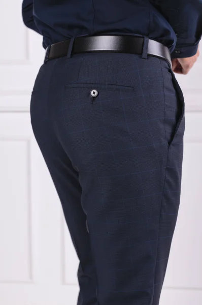Wełniane spodnie Getlin | Slim Fit HUGO granatowy