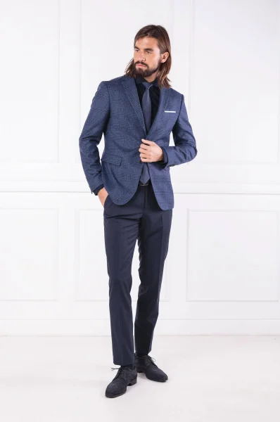 Wool trousers Getlin | Slim Fit HUGO navy blue