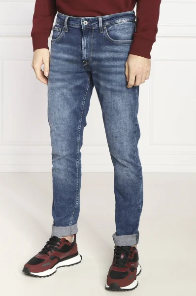Jeansy STANLEY | Tapered fit Pepe Jeans London granatowy
