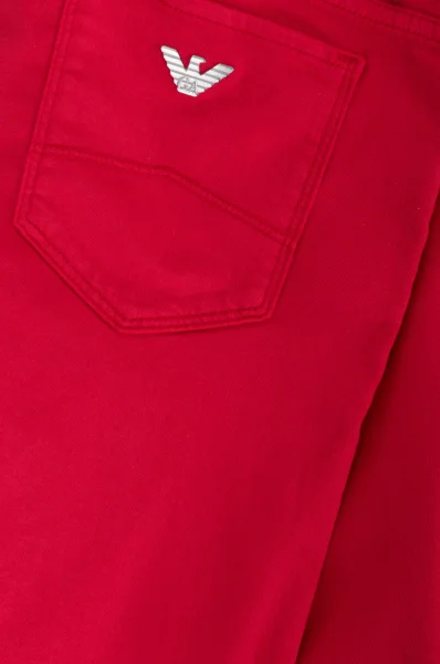 Spodnie Emporio Armani czerwony