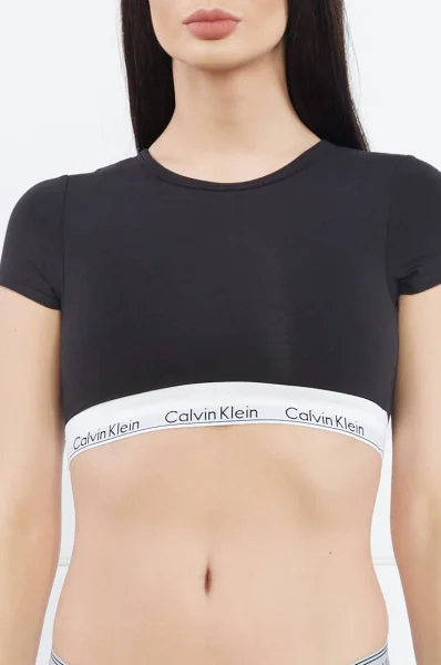 Calvin Klein Women's Bralette T-Shirt in Black Calvin Klein