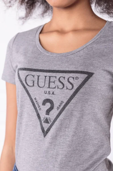 T-shirt SS CN BASIC TRIANGLE | Slim Fit GUESS szary