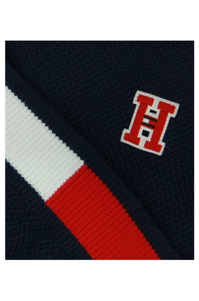 Sweter ESSENTIAL FLAG | Regular Fit Tommy Hilfiger granatowy