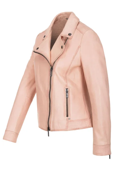 Jamela2 Leather Jacket BOSS ORANGE powder pink