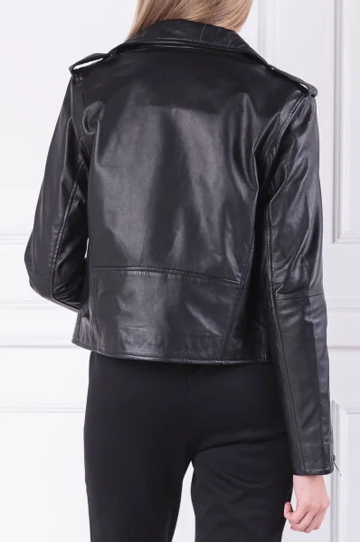Leather ramones jacket | Regular Fit CALVIN KLEIN JEANS black