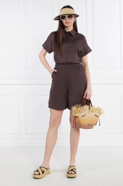 Szorty OLIVETO | Relaxed fit Max Mara Leisure brązowy