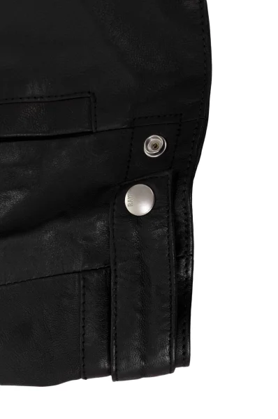 Diligente Leather Jacket Pinko black