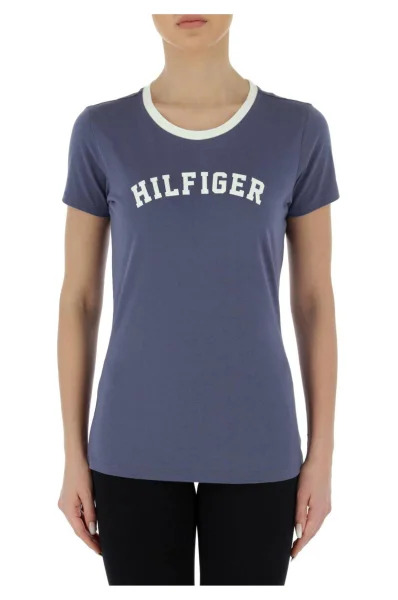 T-shirt Print | Slim Fit Tommy Hilfiger niebieski