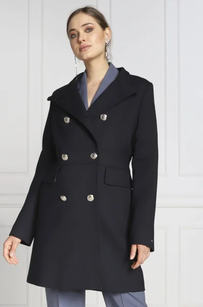 Coat | with addition of wool Tommy Hilfiger navy blue