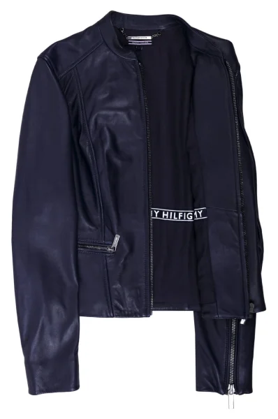 Valerie Easy Leather Jacket Tommy Hilfiger navy blue