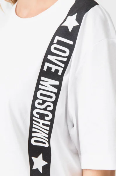 T-shirt | Loose fit Love Moschino biały