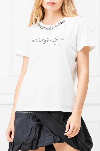 T-shirt SANCIRE | Regular Fit Pinko biały