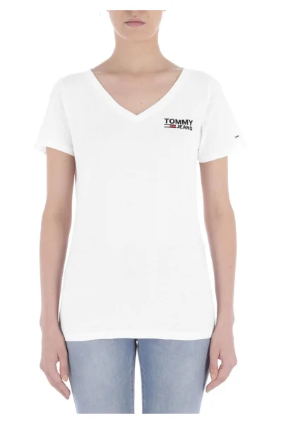 T-shirt TJW LOGO V-NECK | Regular Fit Tommy Jeans biały