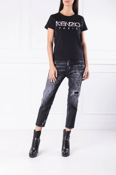 T-shirt Leopard print | Classic fit Kenzo black