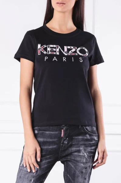 T-shirt Leopard print | Classic fit Kenzo czarny