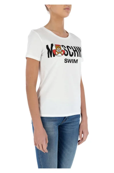 T-shirt | Regular Fit Moschino Swim biały