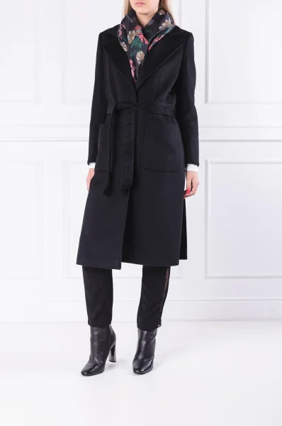 Wełniany płaszcz DADO MAX&Co. czarny