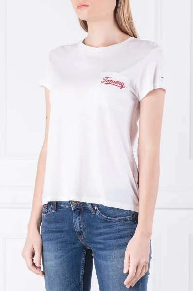 T-shirt TJW EASY POCKET | Regular Fit Tommy Jeans white