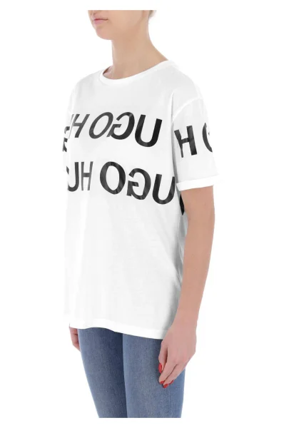 T-shirt Denalisa_2 | Loose fit HUGO biały