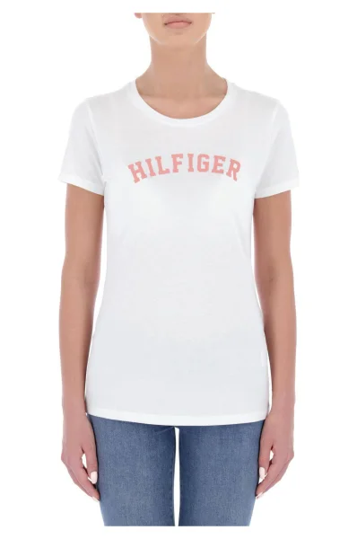 T-shirt Print | Slim Fit Tommy Hilfiger biały
