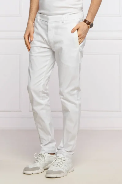 Spodnie chino Rogan4 | Slim Fit BOSS GREEN biały
