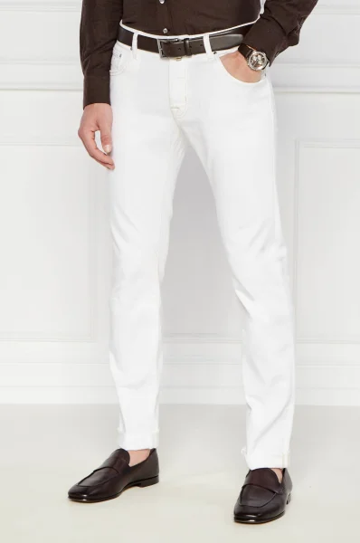 Jeansowe spodnie NICK | Regular Fit Jacob Cohen biały
