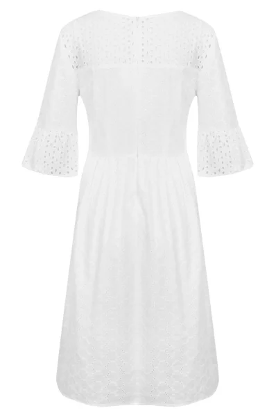Sukienka Abroidita BOSS ORANGE biały