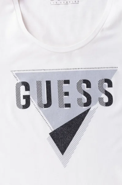 T-shirt Triangle GUESS biały
