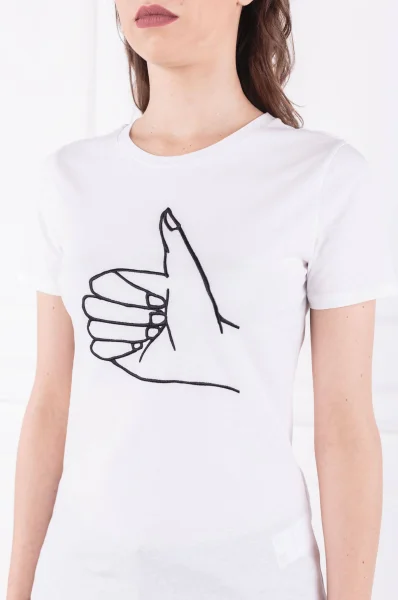 T-shirt Temotive | Regular Fit BOSS ORANGE biały