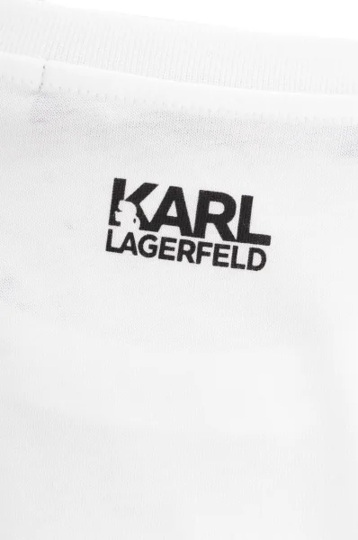 T-shirt Croissant Pocket Karl Lagerfeld biały