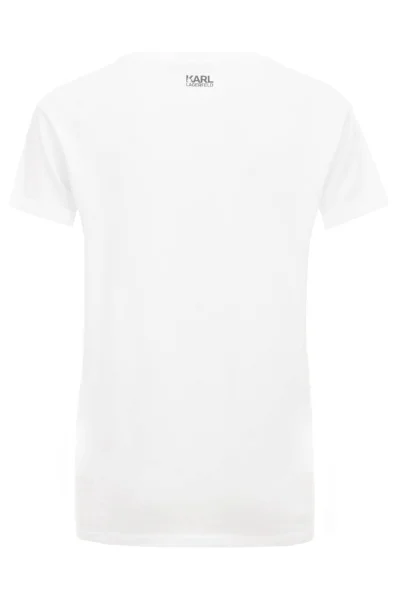 T-shirt Croissant Pocket Karl Lagerfeld biały