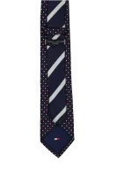 Jedwabny krawat Tommy Tailored granatowy
