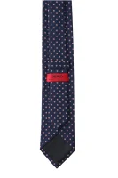 Krawat | z dodatkiem jedwabiu HUGO granatowy