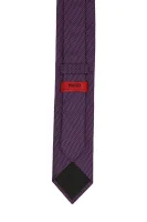 Jedwabny krawat HUGO fioletowy